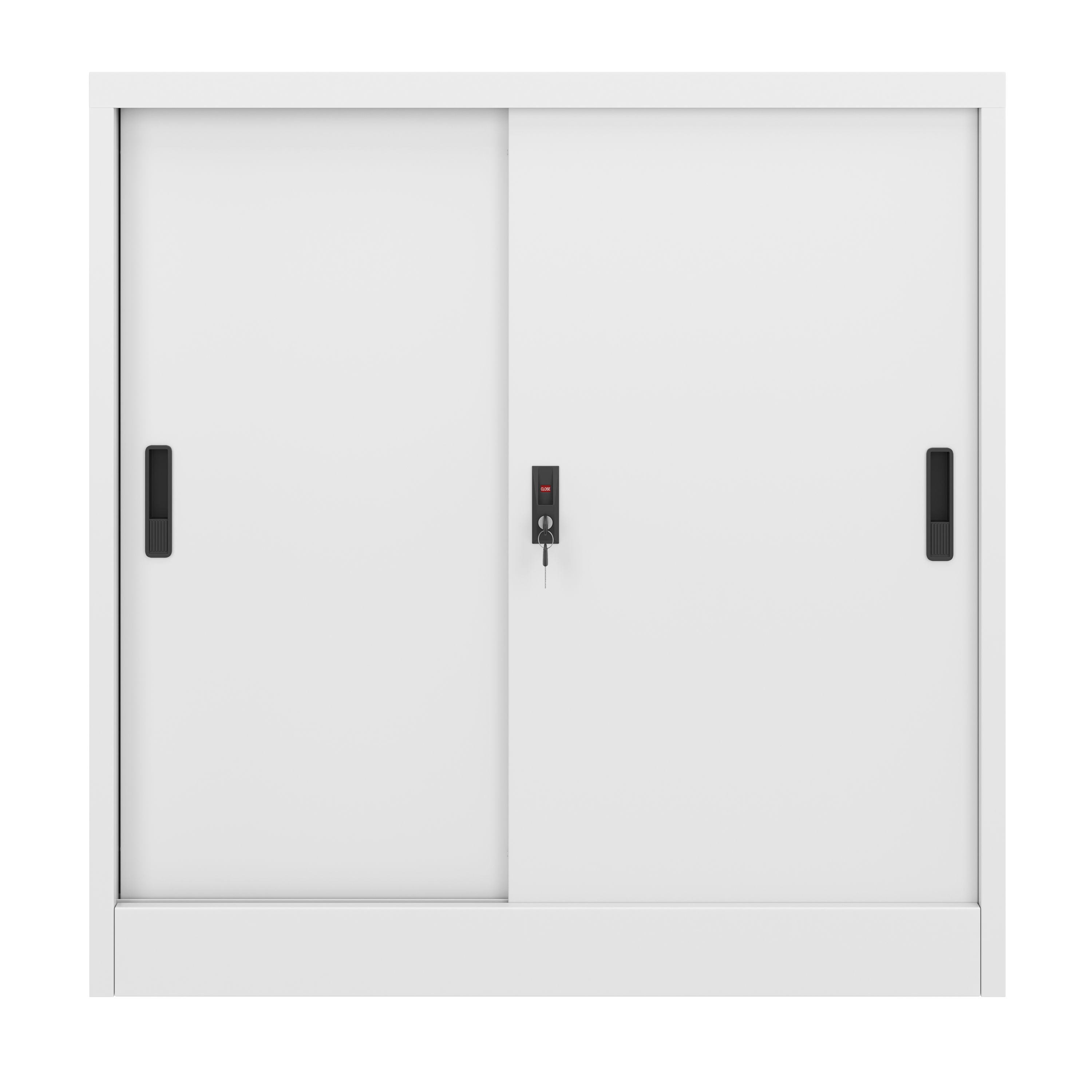 Aktenschrank mit 2 Schiebetüren 90 x 90 cm weiss