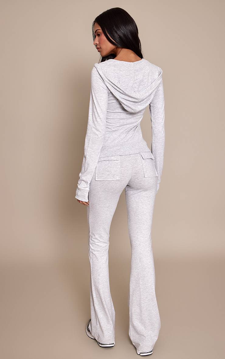 Gris Cendré Pantalon Évasé Skinny Taille Basse Tall