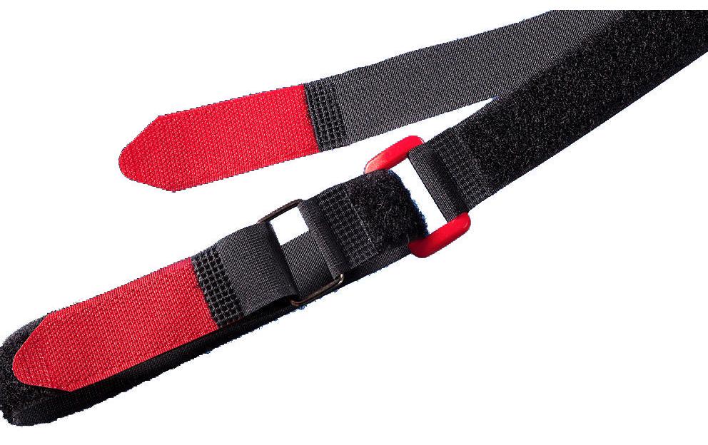 Schlaufenband FAST-VSTRAP 25 x 240 mm, Schwarz/RotKlettverschlussgurt
