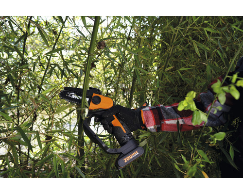 WORX 20V 12cm snoerloze snoeizaag/minikettingzaag/boomsnoeischaar WG324E.9 + GRATIS bonusartikel: 20V accu WA3644 (4,0Ah)