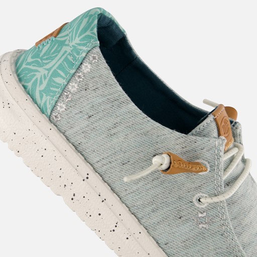 HEYDUDE Wendy Heathered Slub Instappers blauw