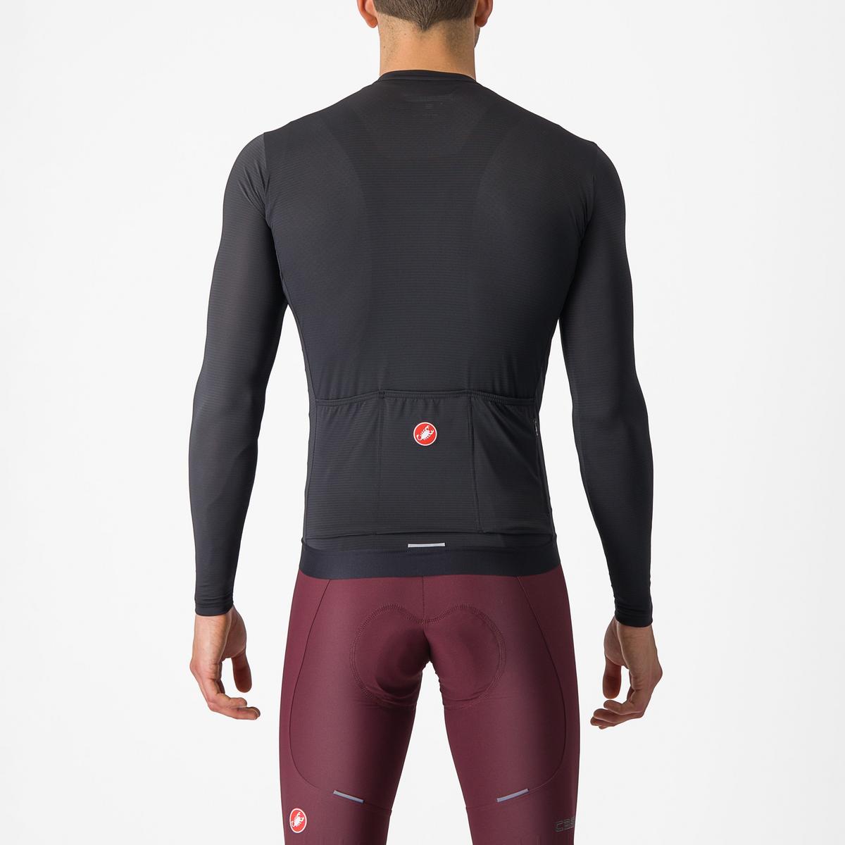 Castelli Espresso langærmet cykeltrøje sort/mørke grå