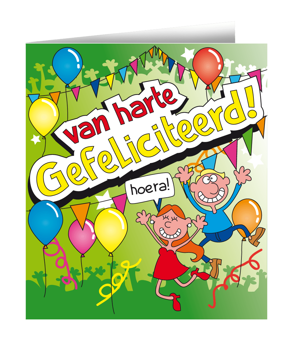 Wenskaart Van Harte 16,5cm