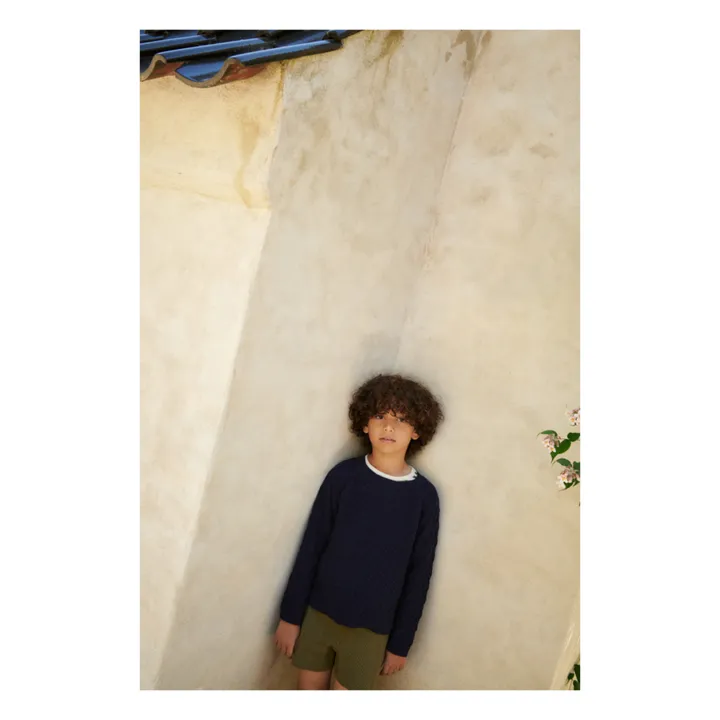FUB Short Maille Fine Structure Coton Bio | Vert olive