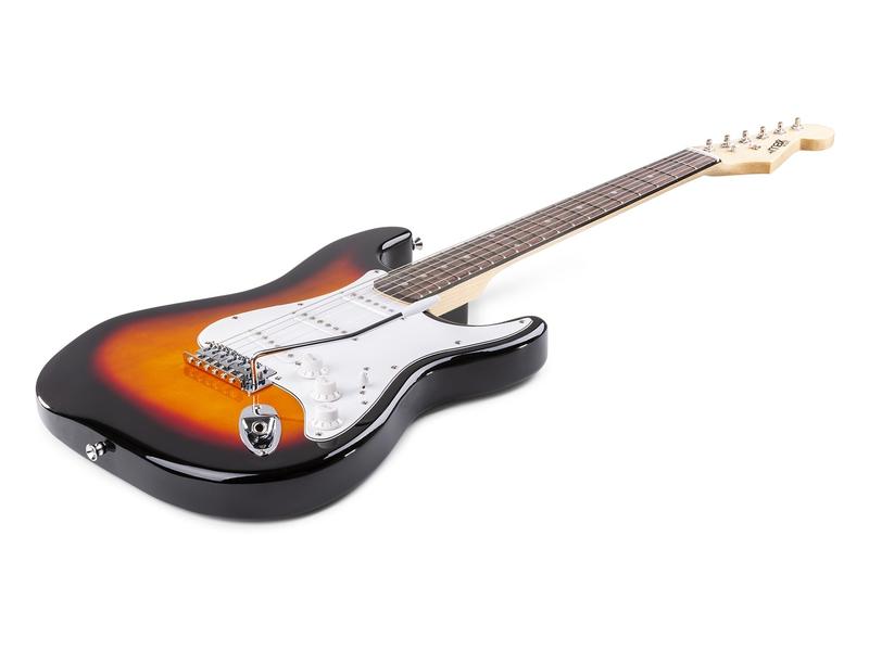 MAX E-Gitarre GigKit Sunburst E-Gitarre mit Zubehör