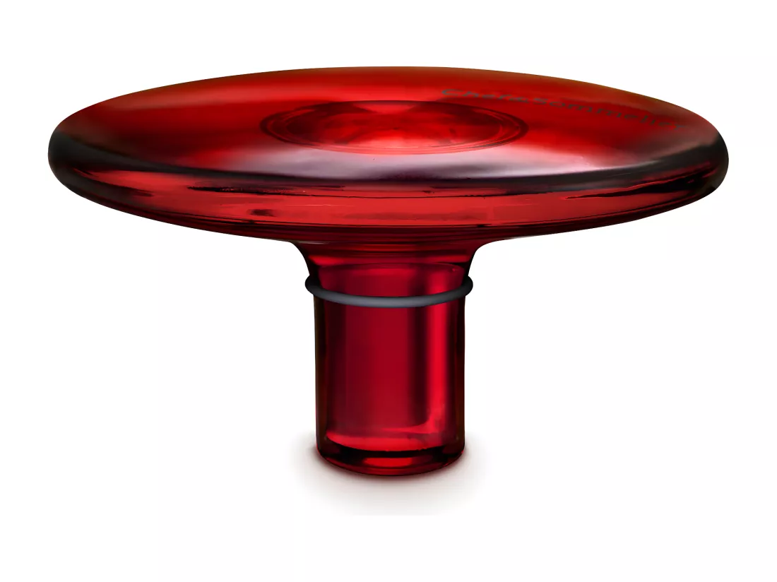 Blanc & Rouge - Bouchons en verre blanc & rouge