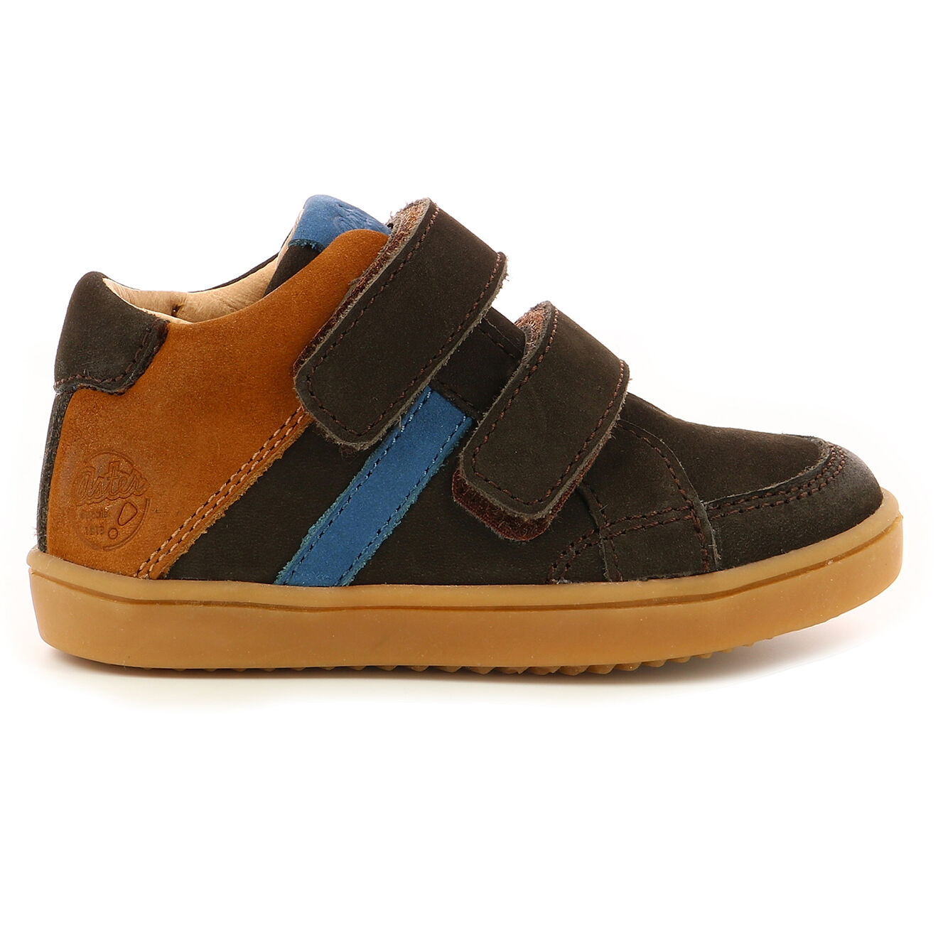 Aster Sneakers Hautes en Cuir Woukro marron/bleu