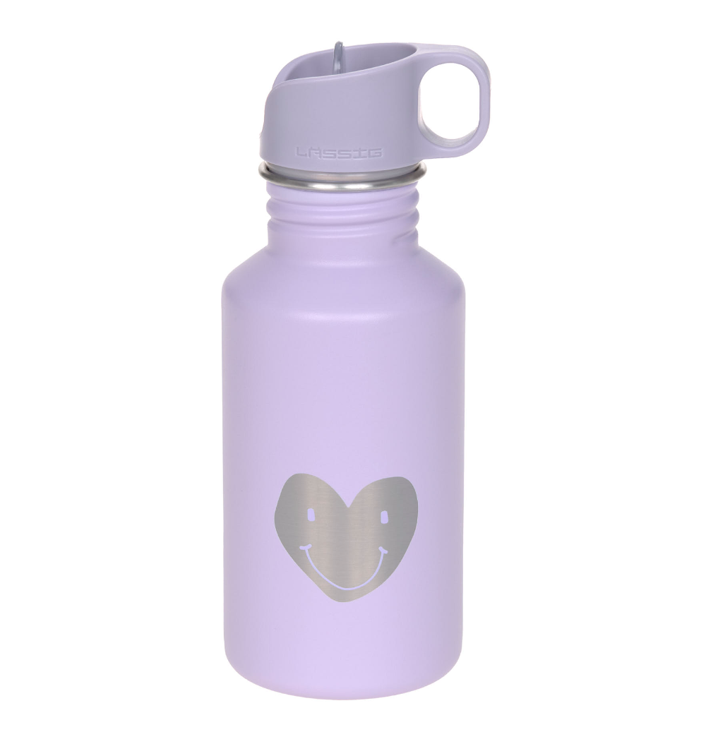 Lassig Lassig Drinkfles stainless steel Little gang Heart lilac
