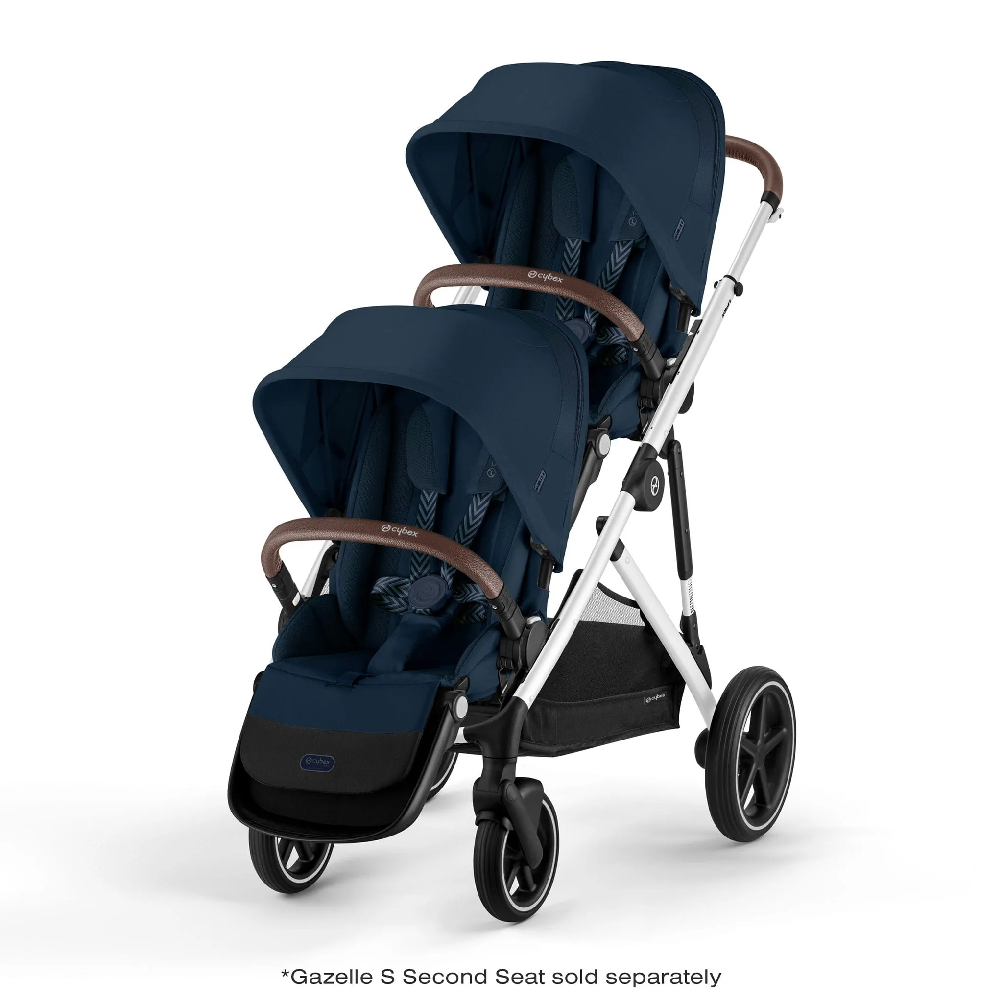 Cybex Poussette Gazelle S 2 – Châssis couleur argent avec siège Bleu Océan
