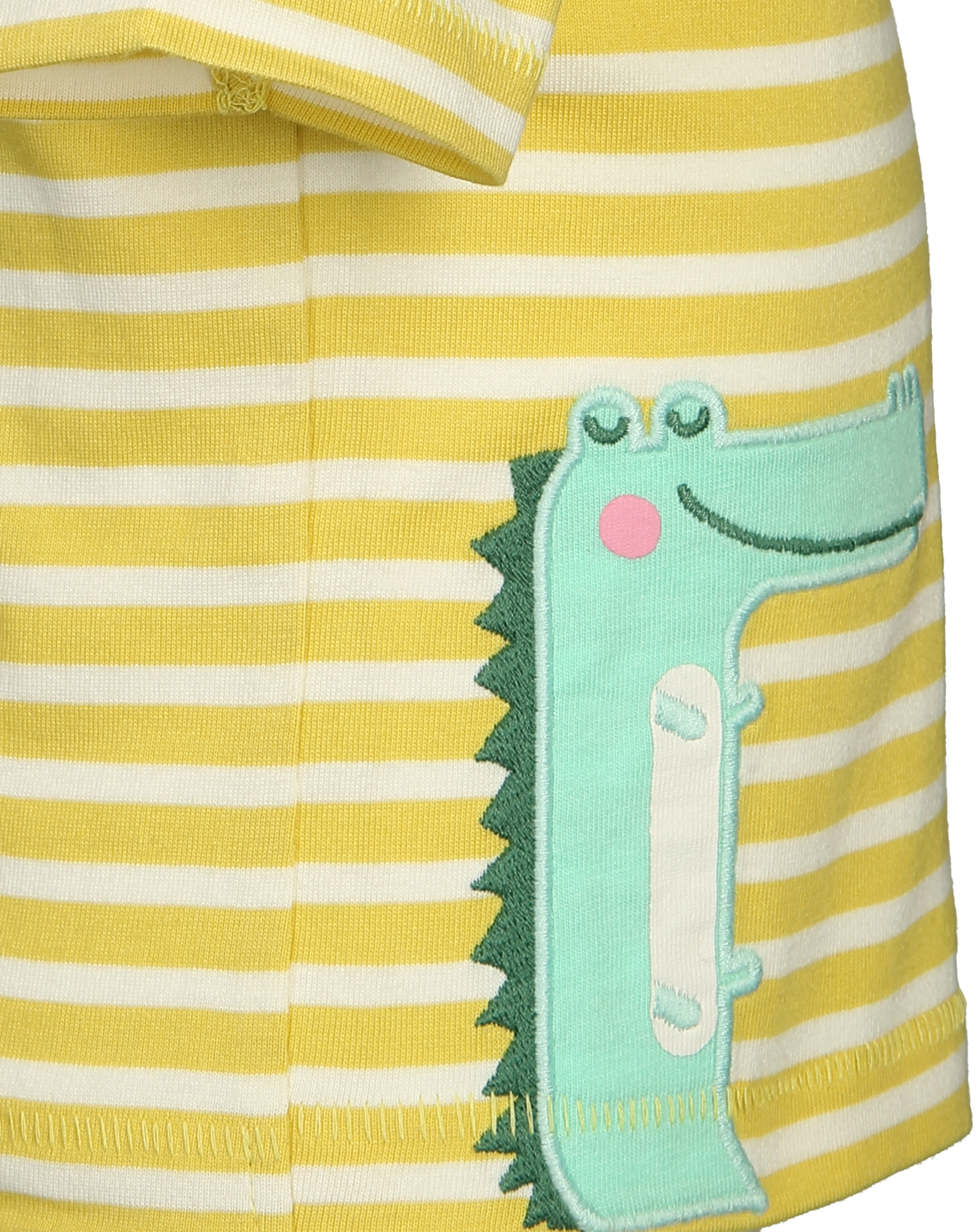 T-Shirt KROKO gestreift in gelb