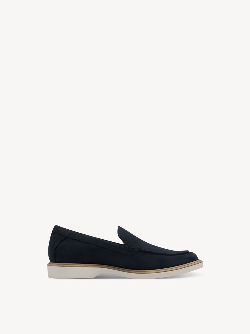Leren Instappers - blauw