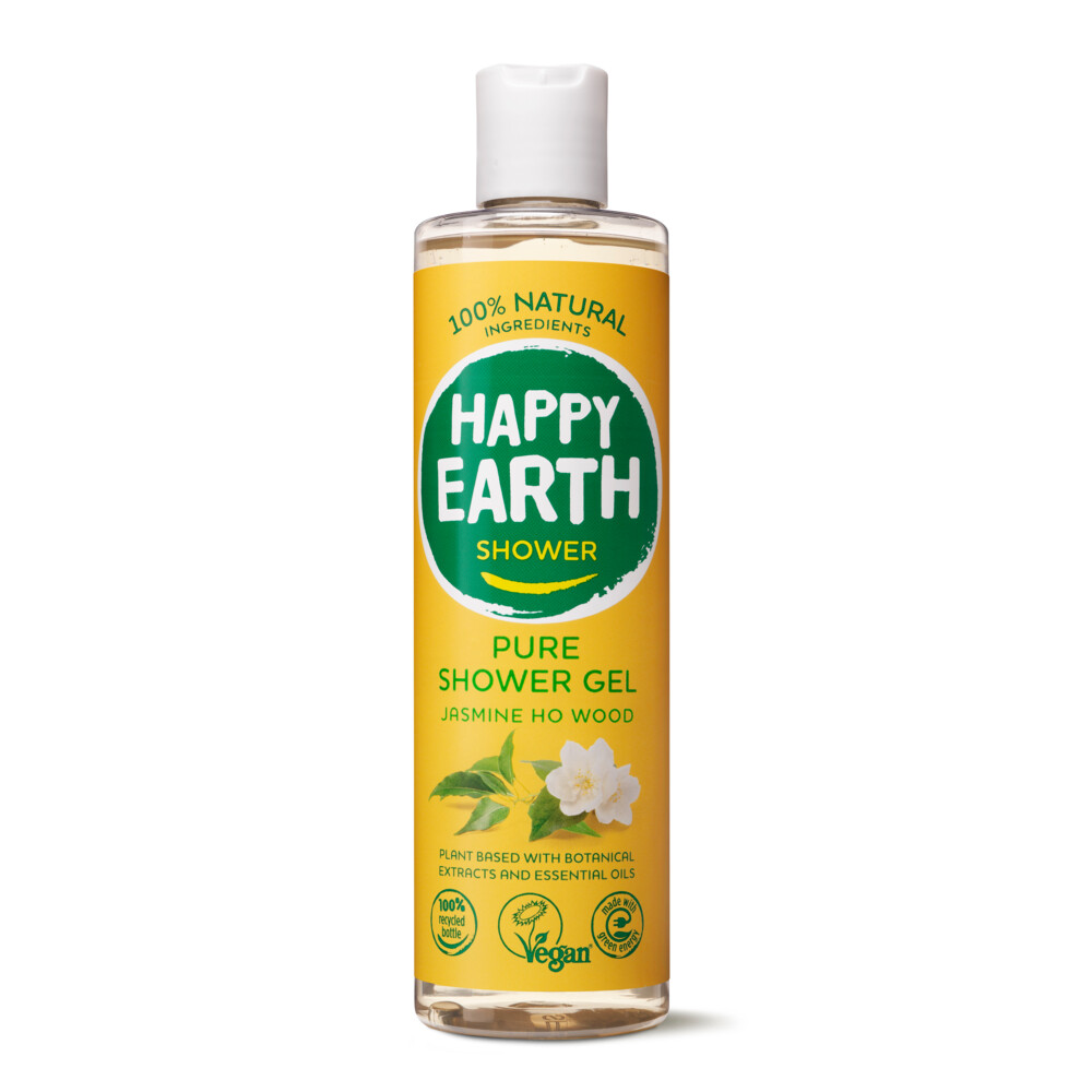 Happy Earth 100% Natuurlijke Douchegel Jasmine Ho Wood300 ml
