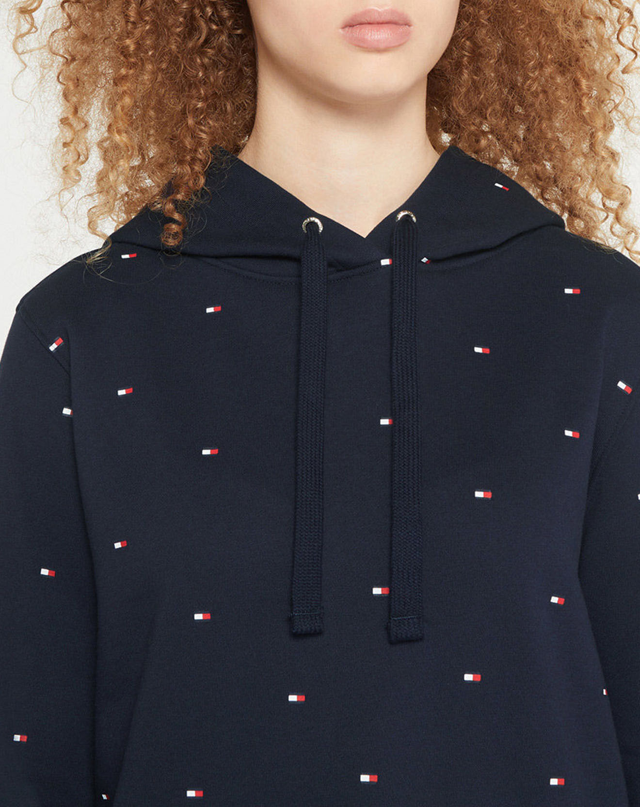 Tommy Hilfiger Sweat 100% Coton Bio Embroidery Flag bleu marine