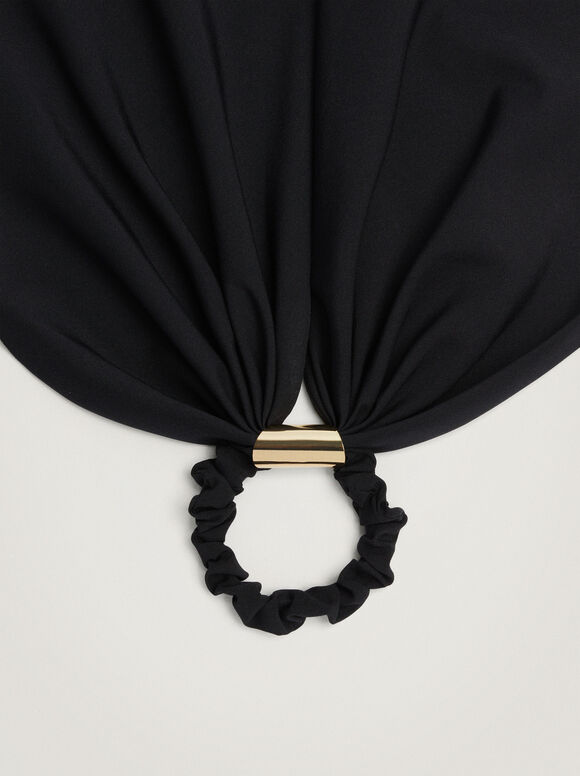 Elástico de cabelo com laço - Preto