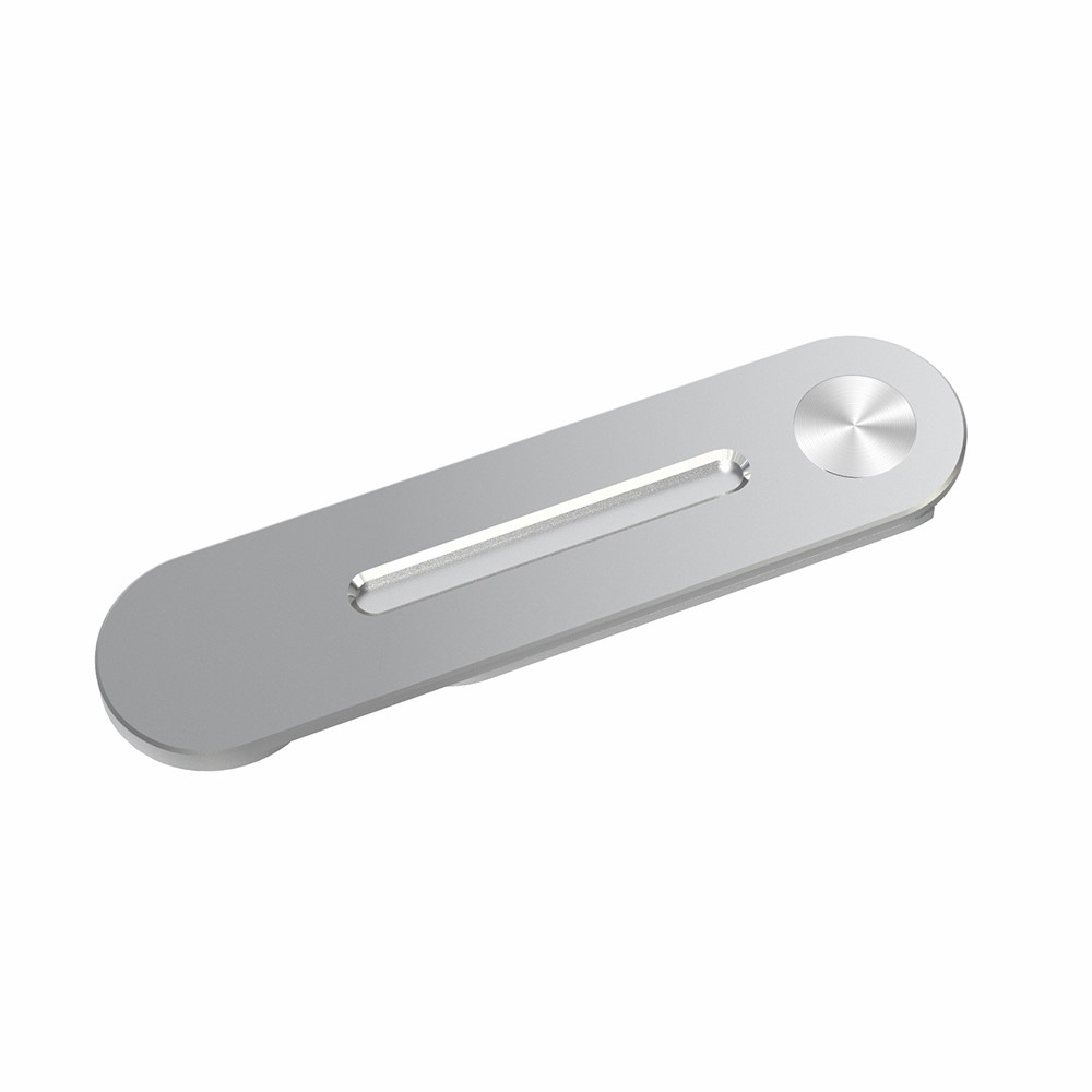 Magnetische Aluminium Laptop Erweiterung Smartphone Halterung mit Klebevorrichtung   2x Metall Magnet Aufsätze - Silber