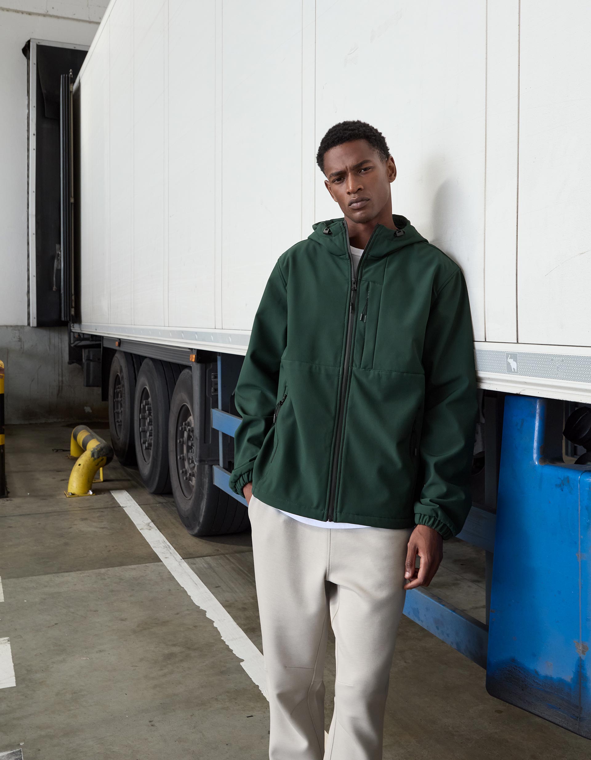 Parka com Capuz, Homem, Verde