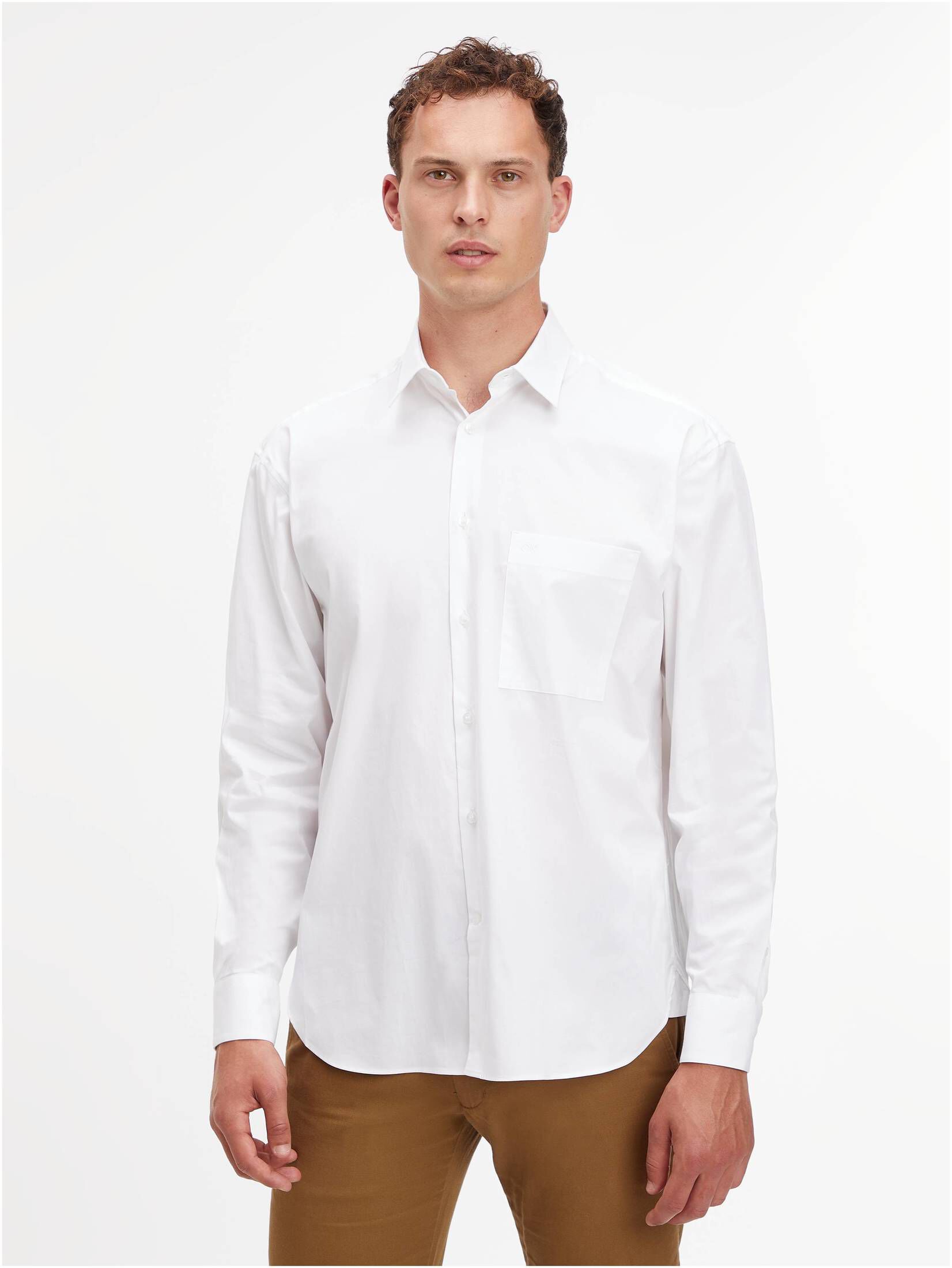 CALVIN KLEIN| Herren Hemd Relaxed Fit Langarm