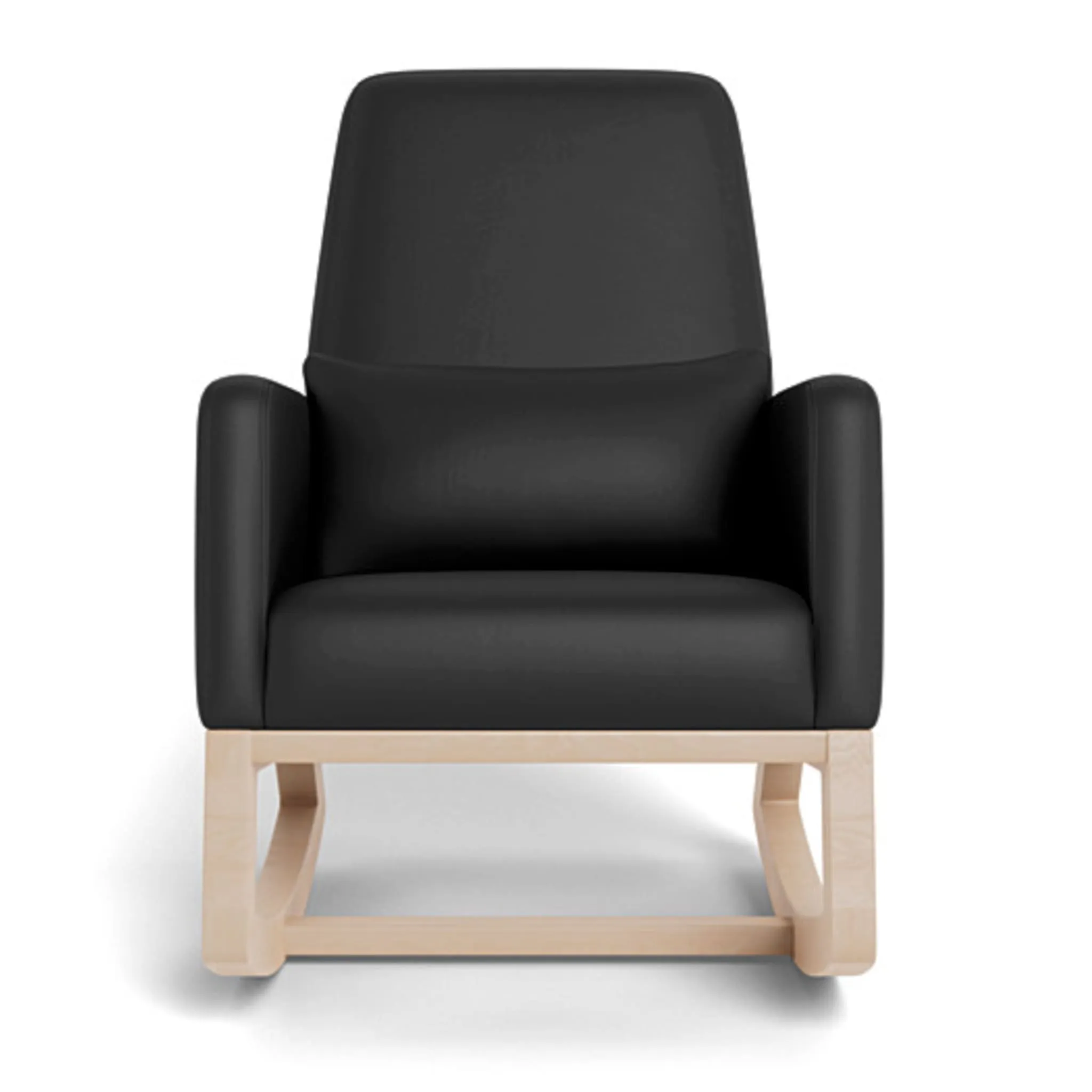 Monte Chaise Berçante Joya - Cuir Noir  Noyer
