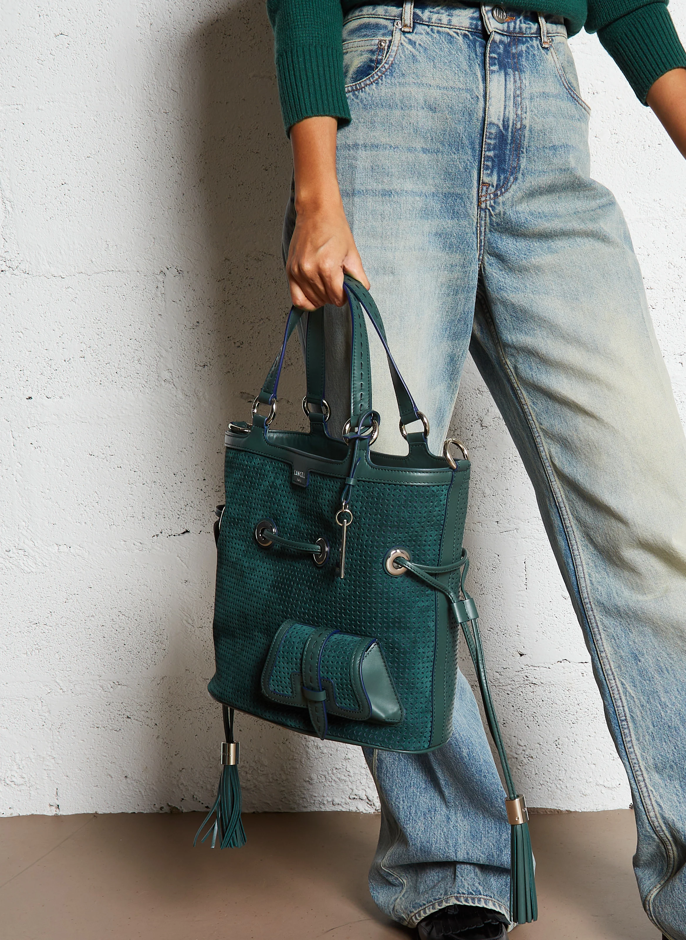 PREMIER FLIRT M - Sac seau en cuir | Vert