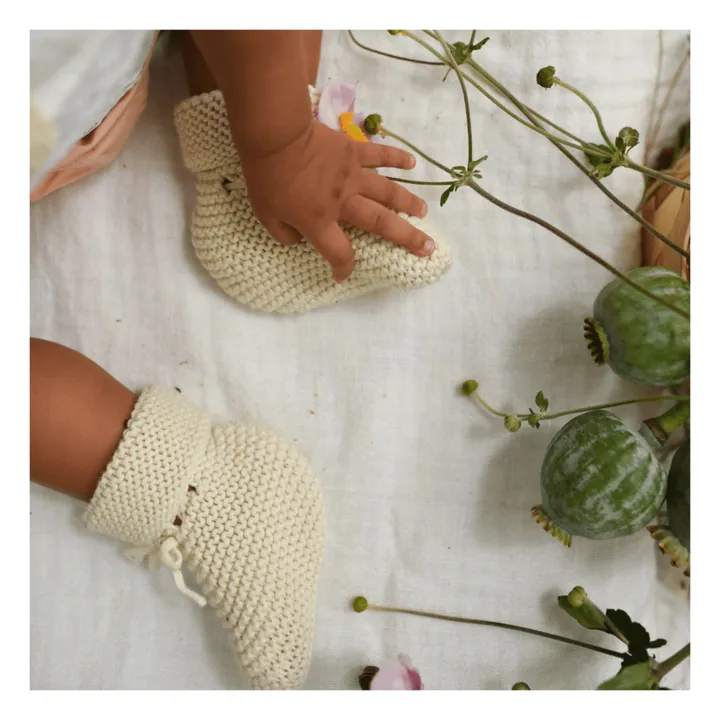Lililotte Exclusivité Lililotte x Smallable - Chaussons Eugène | Blanc cassé