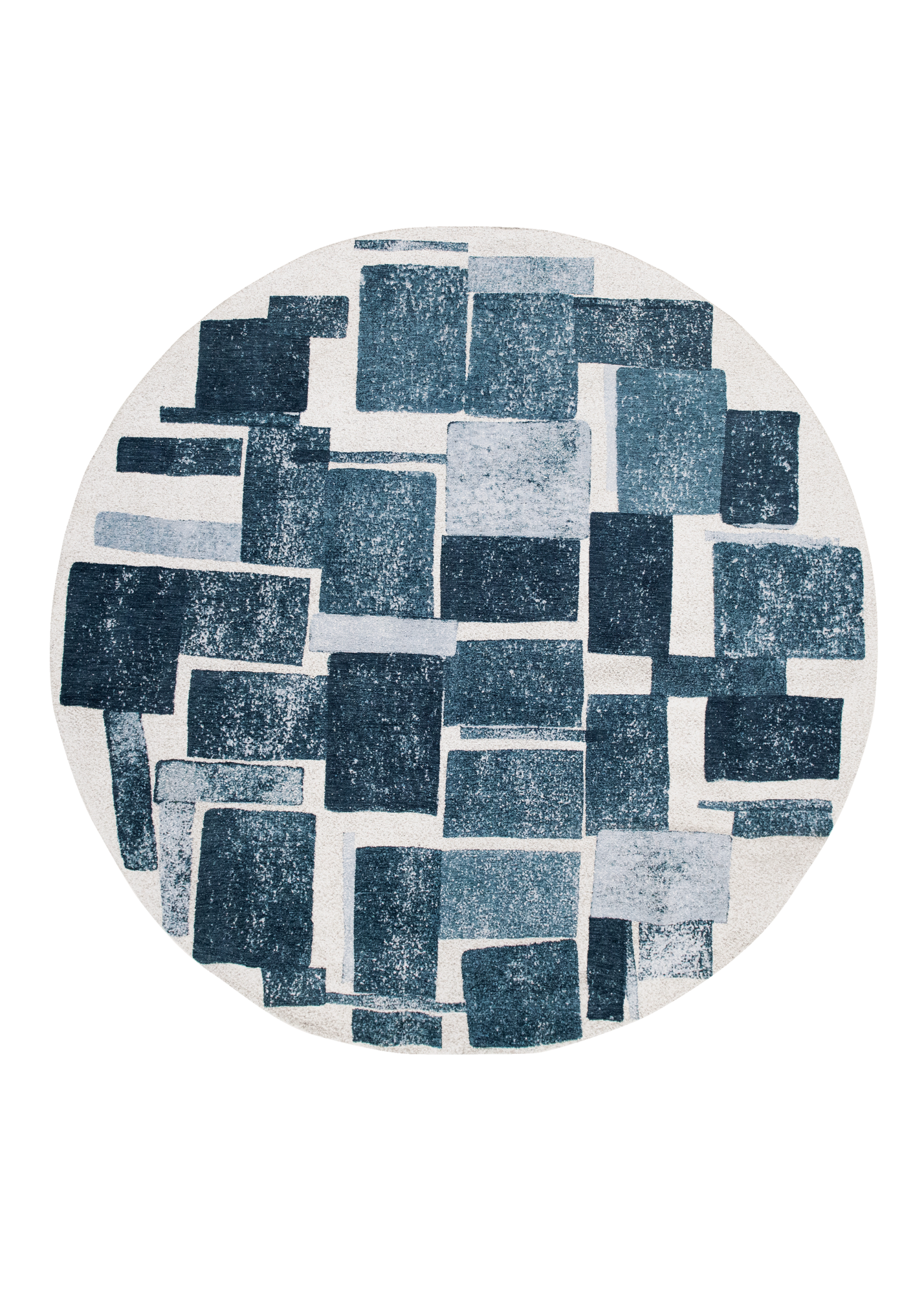 Ecorugs vloerkleed Lucia blauw ∅ 140 cm