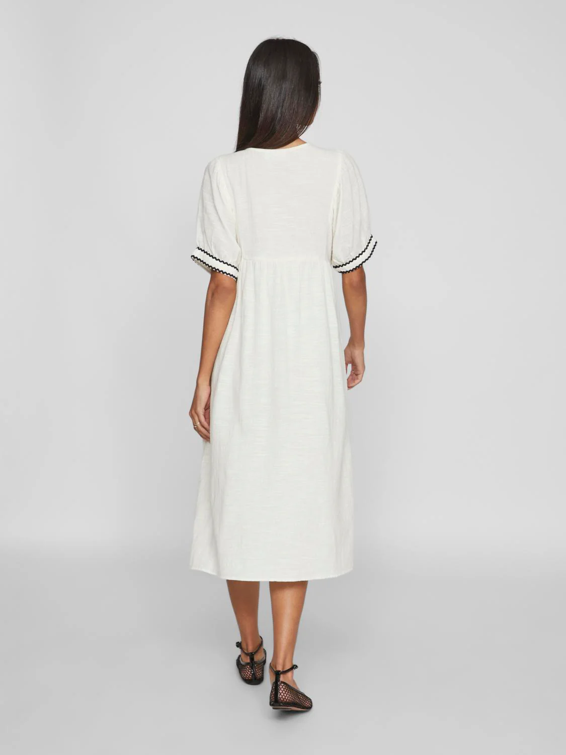 Vila  Vimanda S/S midi kjole - Eggnog