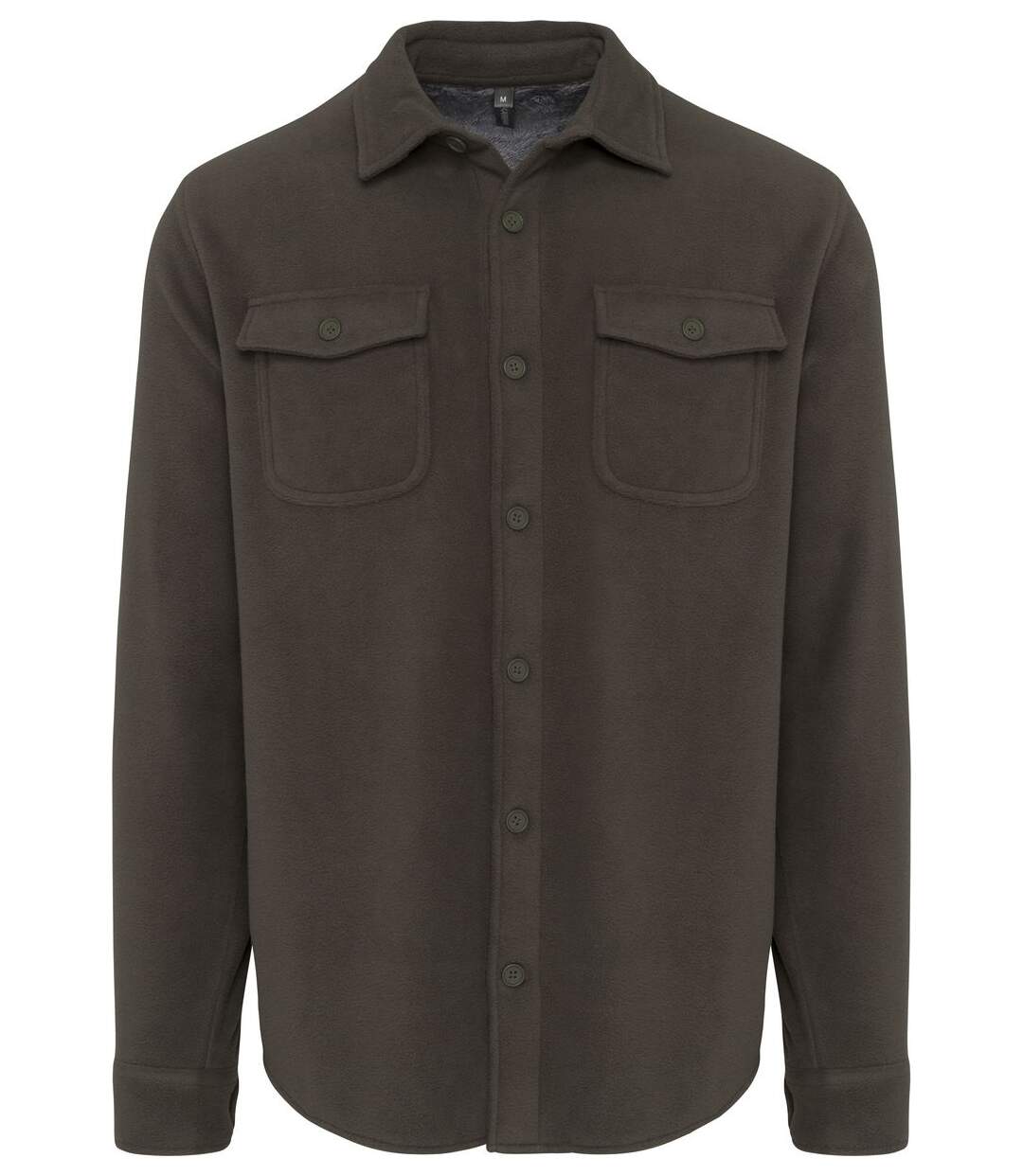Surchemise en polaire doublée sherpa - K582 - vert khaki foncé - homme