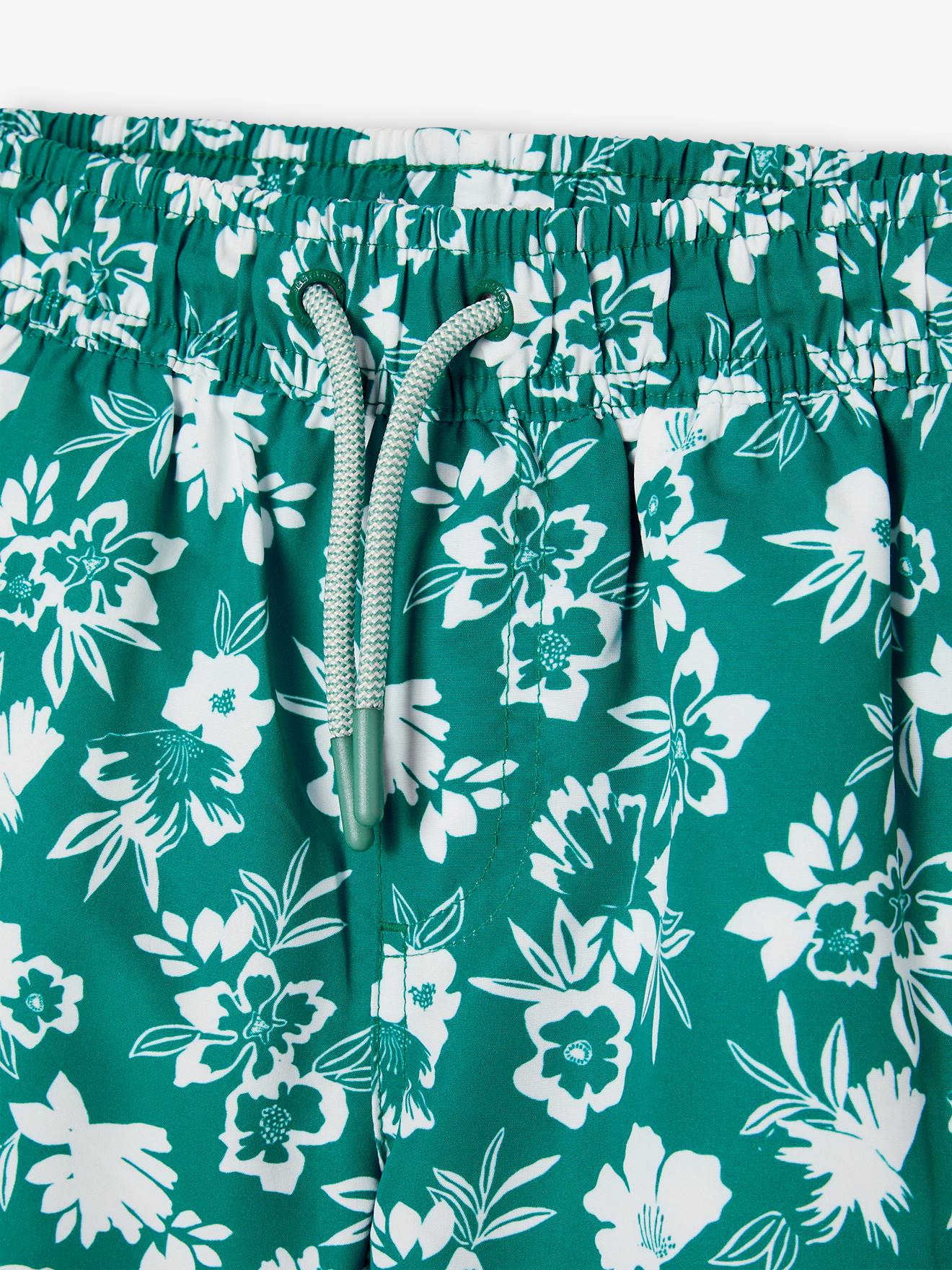 Calção de banho infantil estampado verde menta