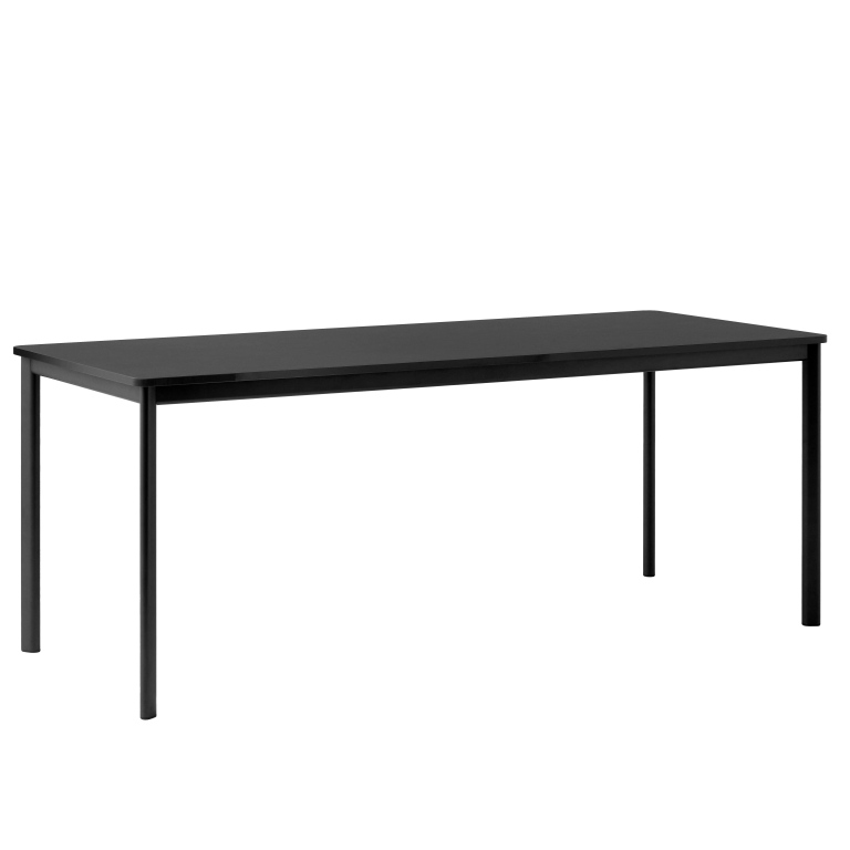 &tradition Drip HW59 tafel 190x80 zwart onderstel black fenix
