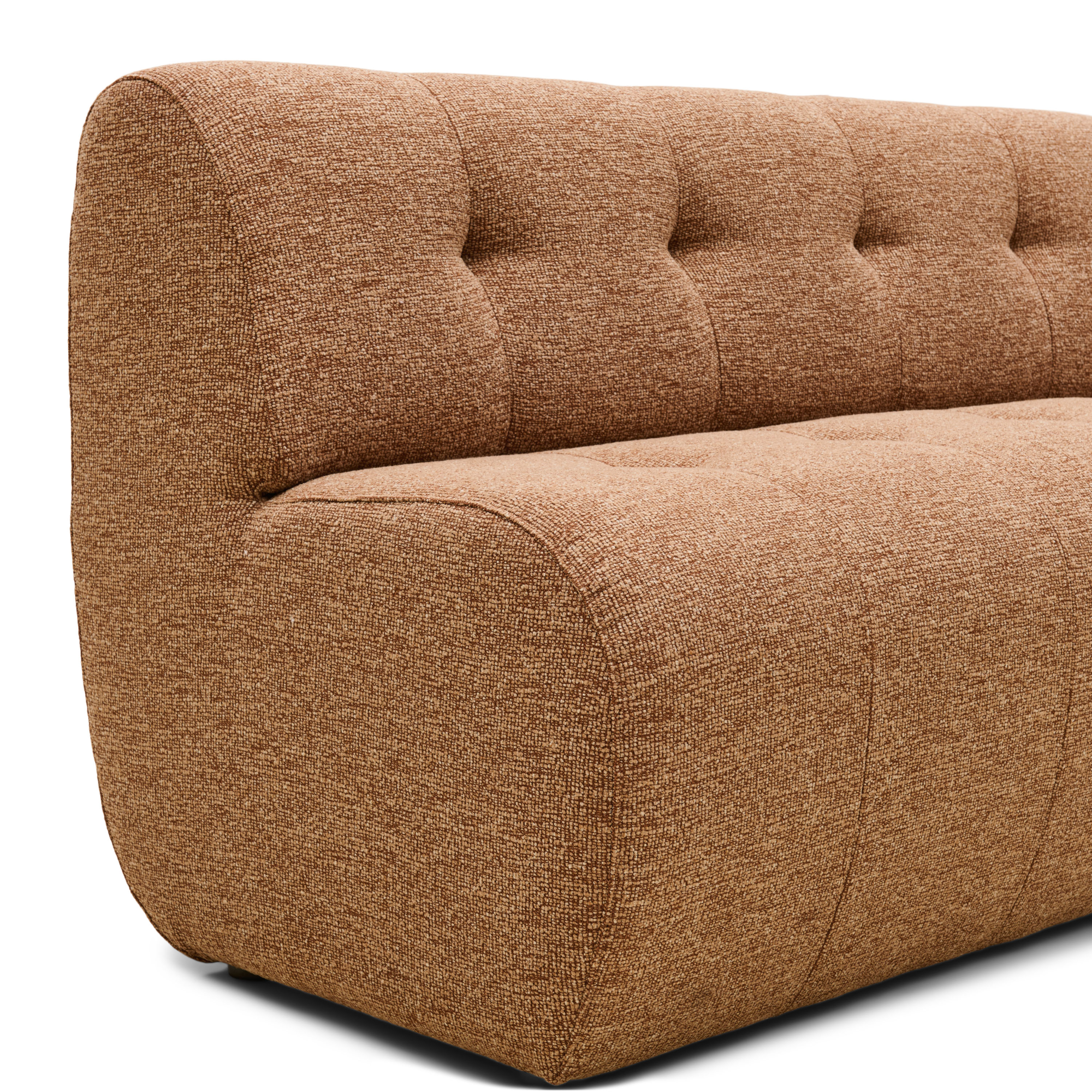 Eetkamerbank Chip met rug lodge cognac 210 cm
