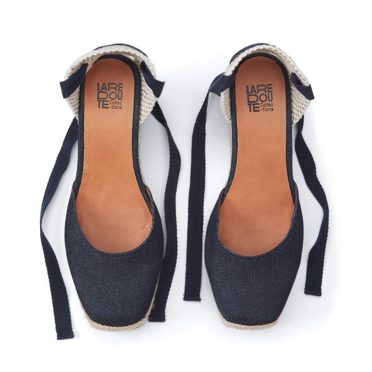 COLEÇÃO LA REDOUTE<br>Espadrilles de plataforma com cadarço no tornozelo