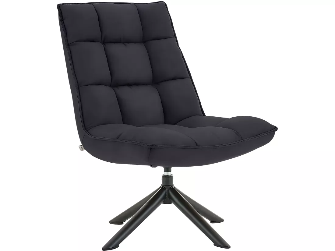 Chaise longue en microfibre antracite