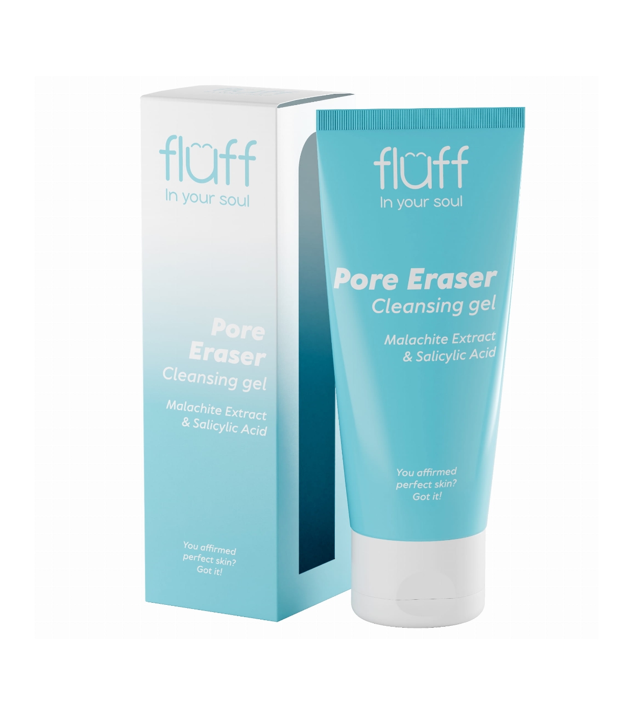 Fluff - *In Your Soul* - Gel de limpeza facial com extrato de malaquita e ácido salicílico Pore Eraser