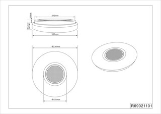 LED-Deckenleuchte Maia Weiß Ø 33 cm