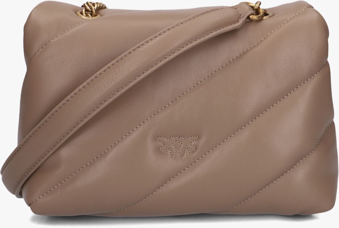 taupe pinko schoudertas love puff mini
