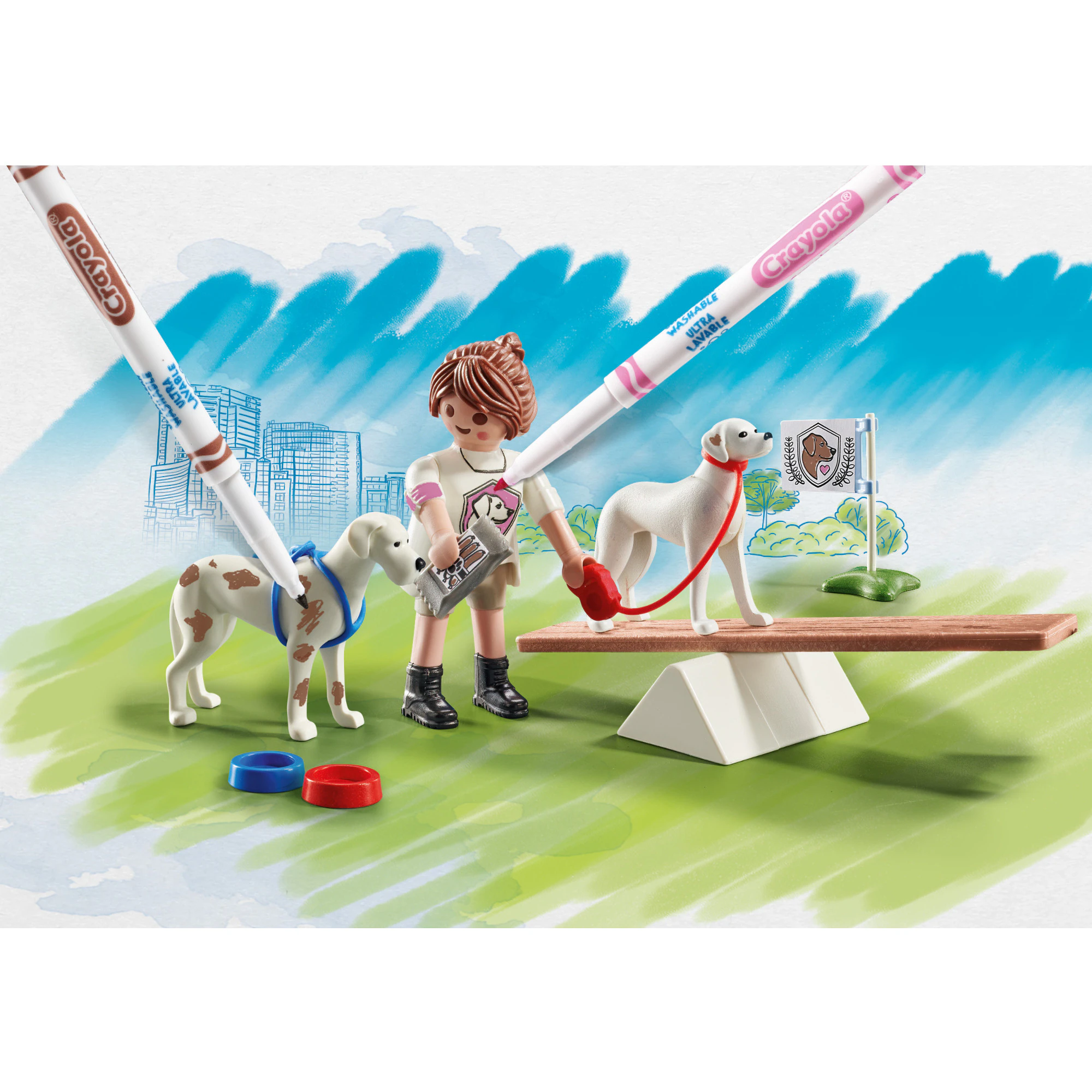 PLAYMOBIL Konstruktionsspielzeug Color Hundetraining