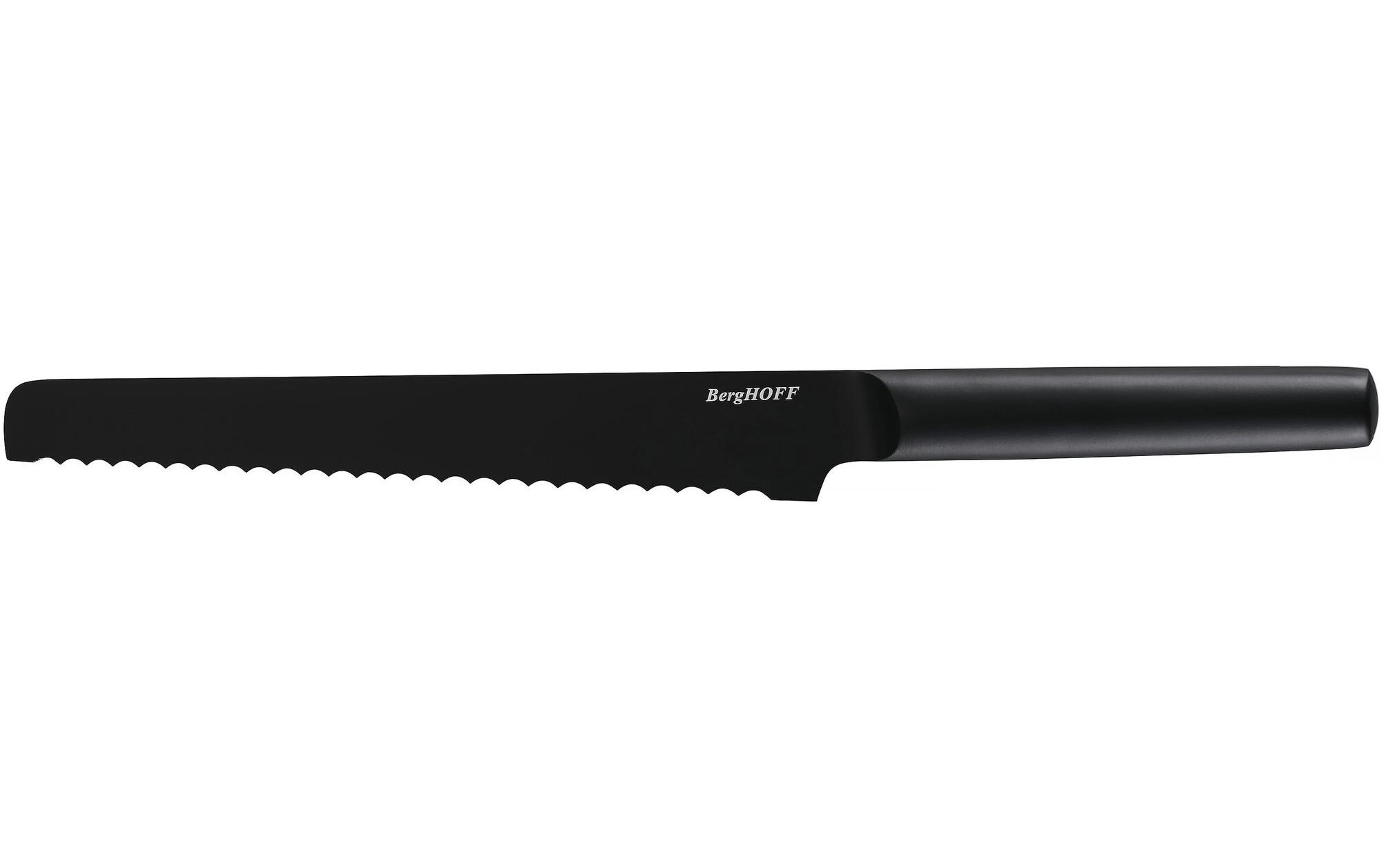 Brotmesser Boron 23 cm, SchwarzMesser mit scharfer, gezahnter Klinge