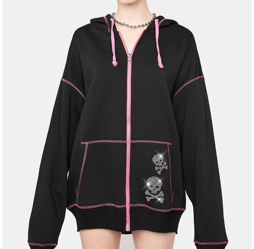 Bolgivy - Applicatie Hoodie met Rits