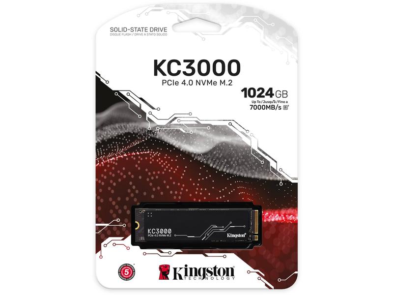 Kingston SSD KC3000 M.2 2280 NVMe 1024 GB M.2 2280-Solid State Drive mit 1024 GB