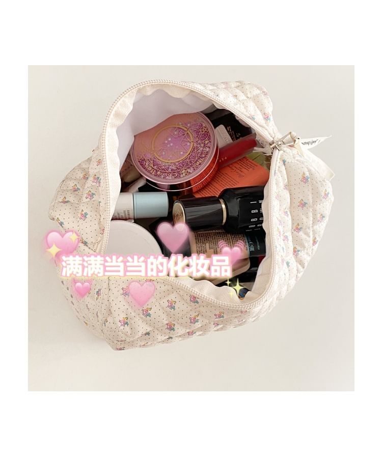TangTangBags - Gewatteerde make-uptas met bloemenprint