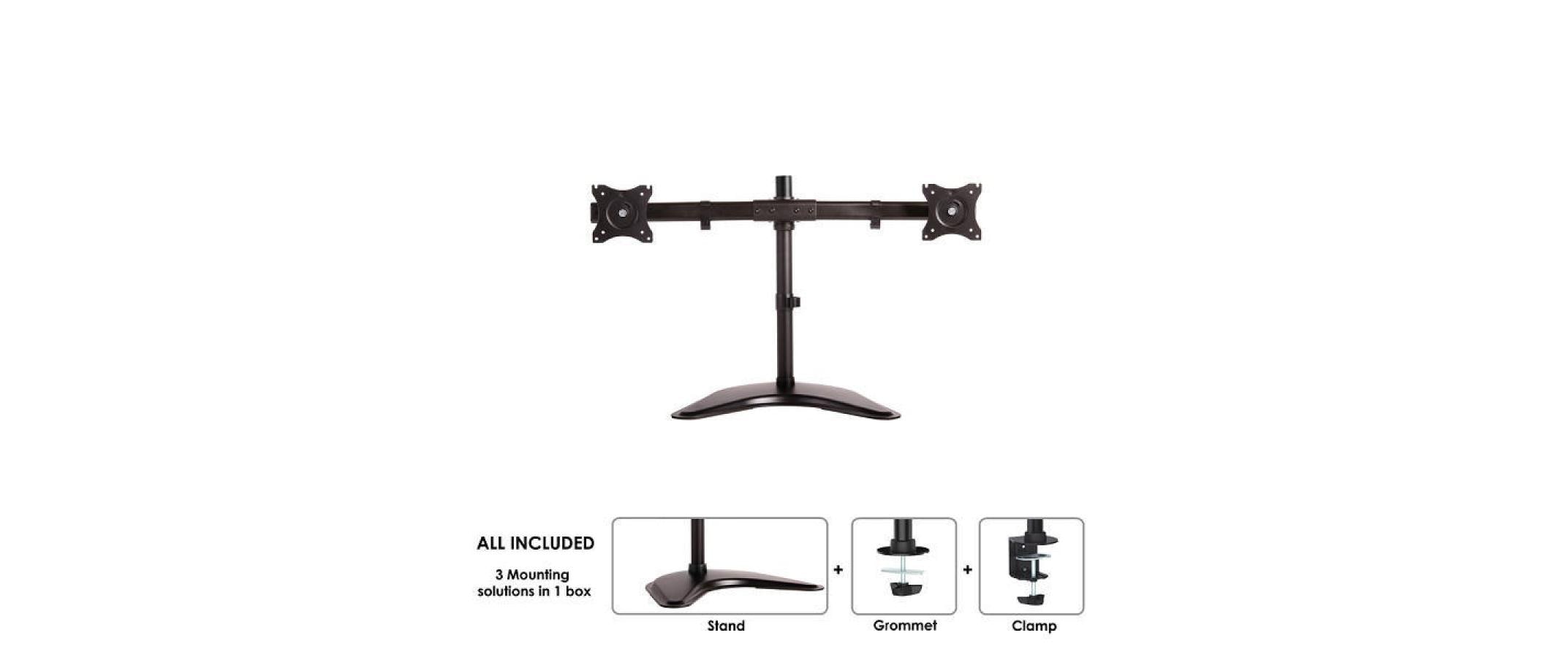 Monitor-Standfuss NM-D335DBLACK Schwarz<br>Tischhalterung
