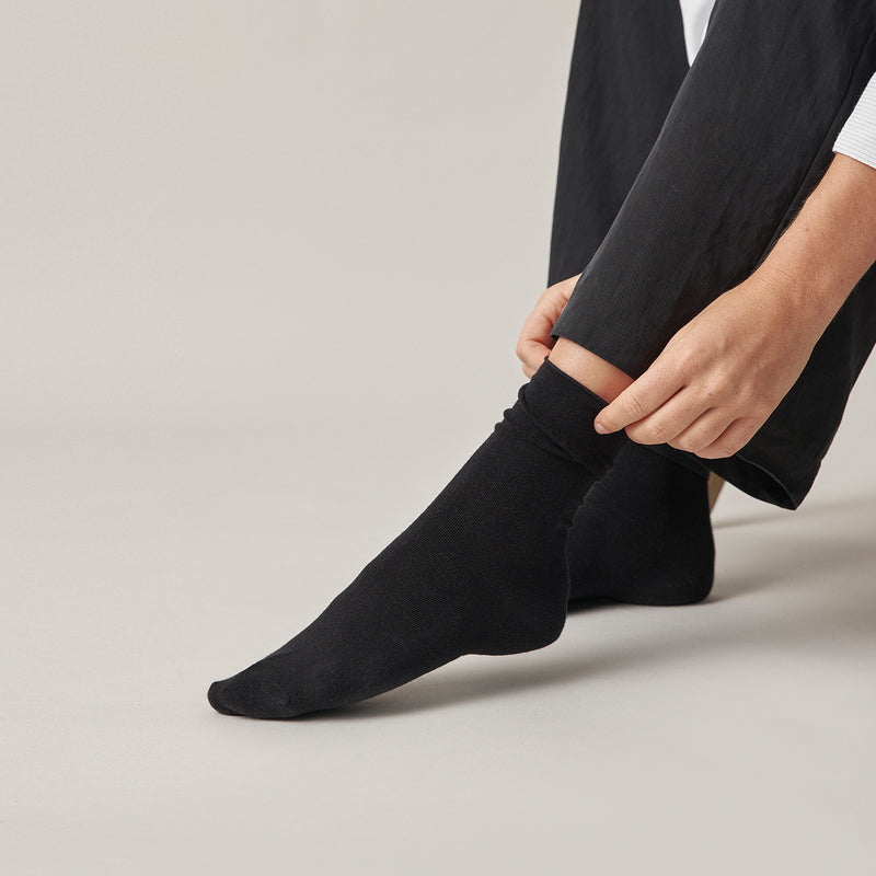 Klassische Damen Socken aus Bio-Baumwolle Schwarz