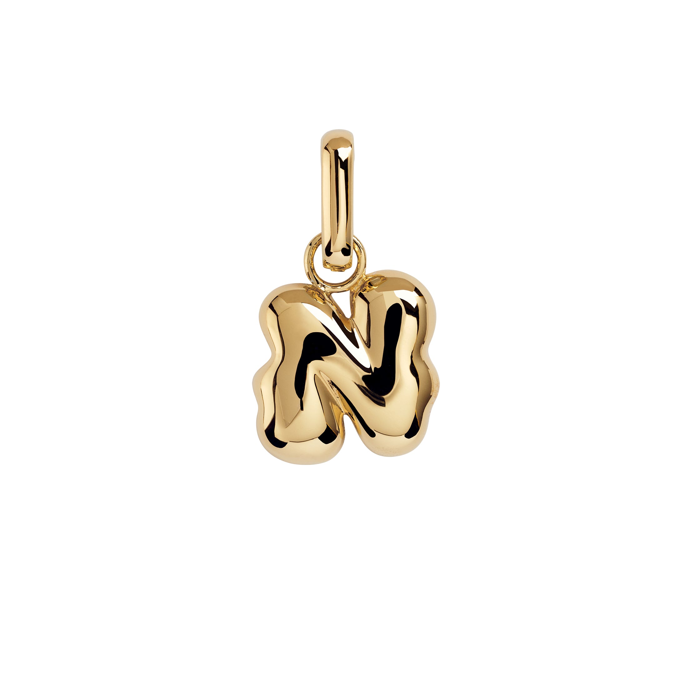Camille Brinch  Puffer Letter Charm vedhæng - forgyldt