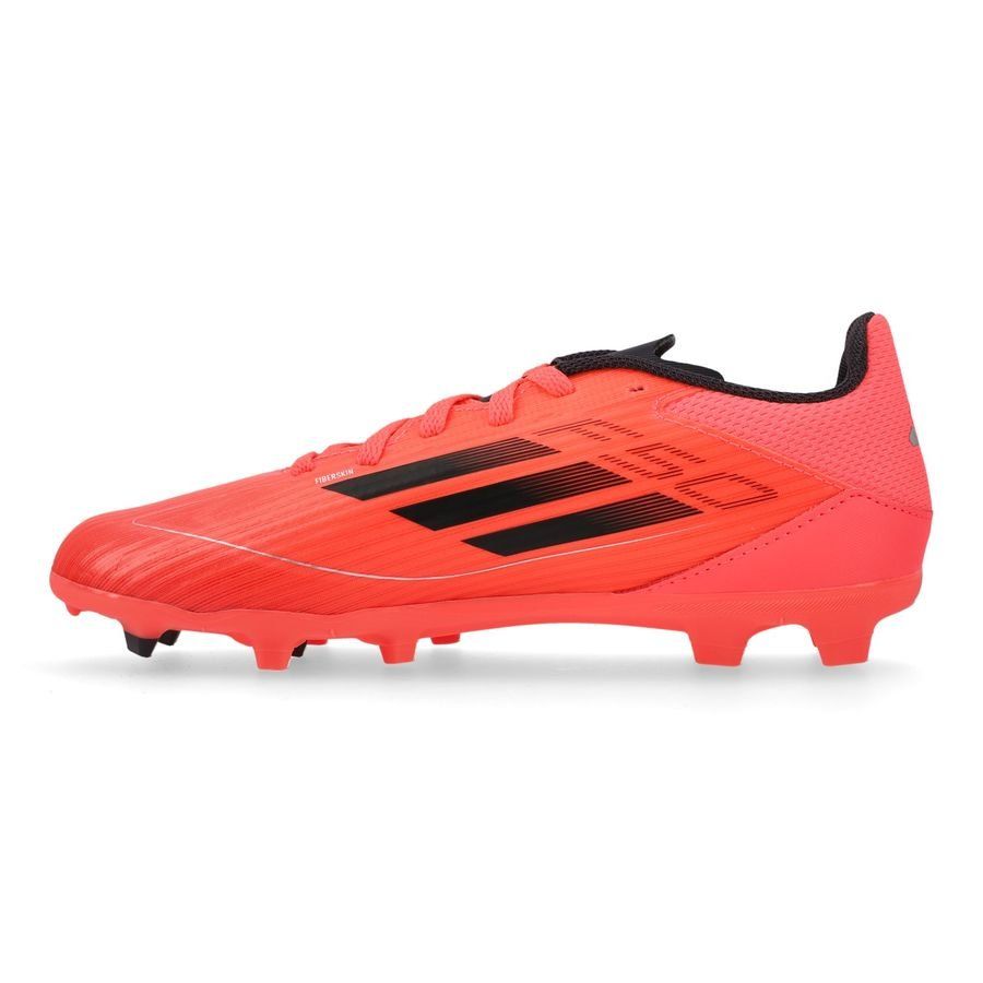 adidas F50 League FG/AG Vivid Horizon - Turbo/Aurora Black/Argenté Enfant