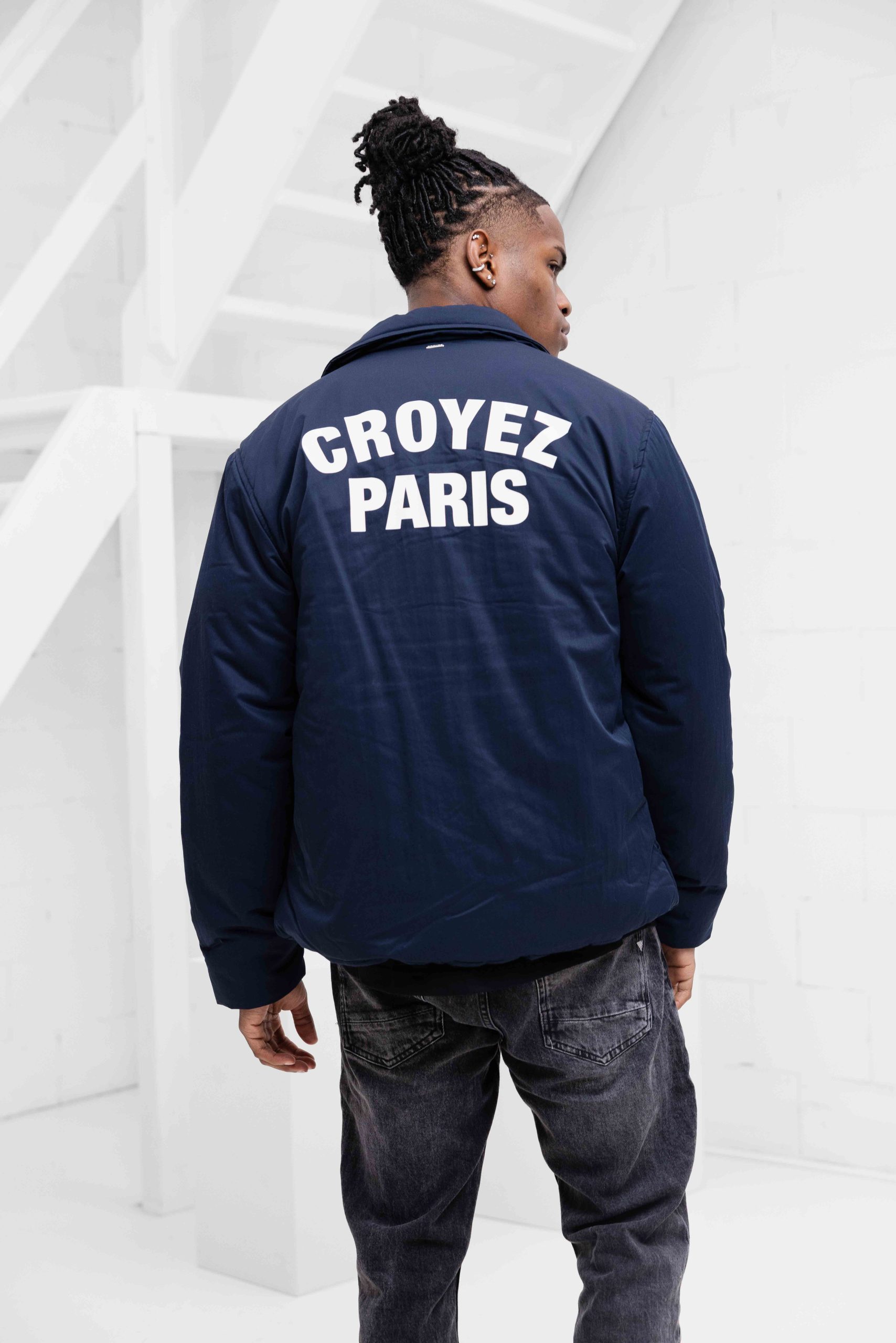 Croyez Paris Padded Coach Jas Heren Donkerblauw