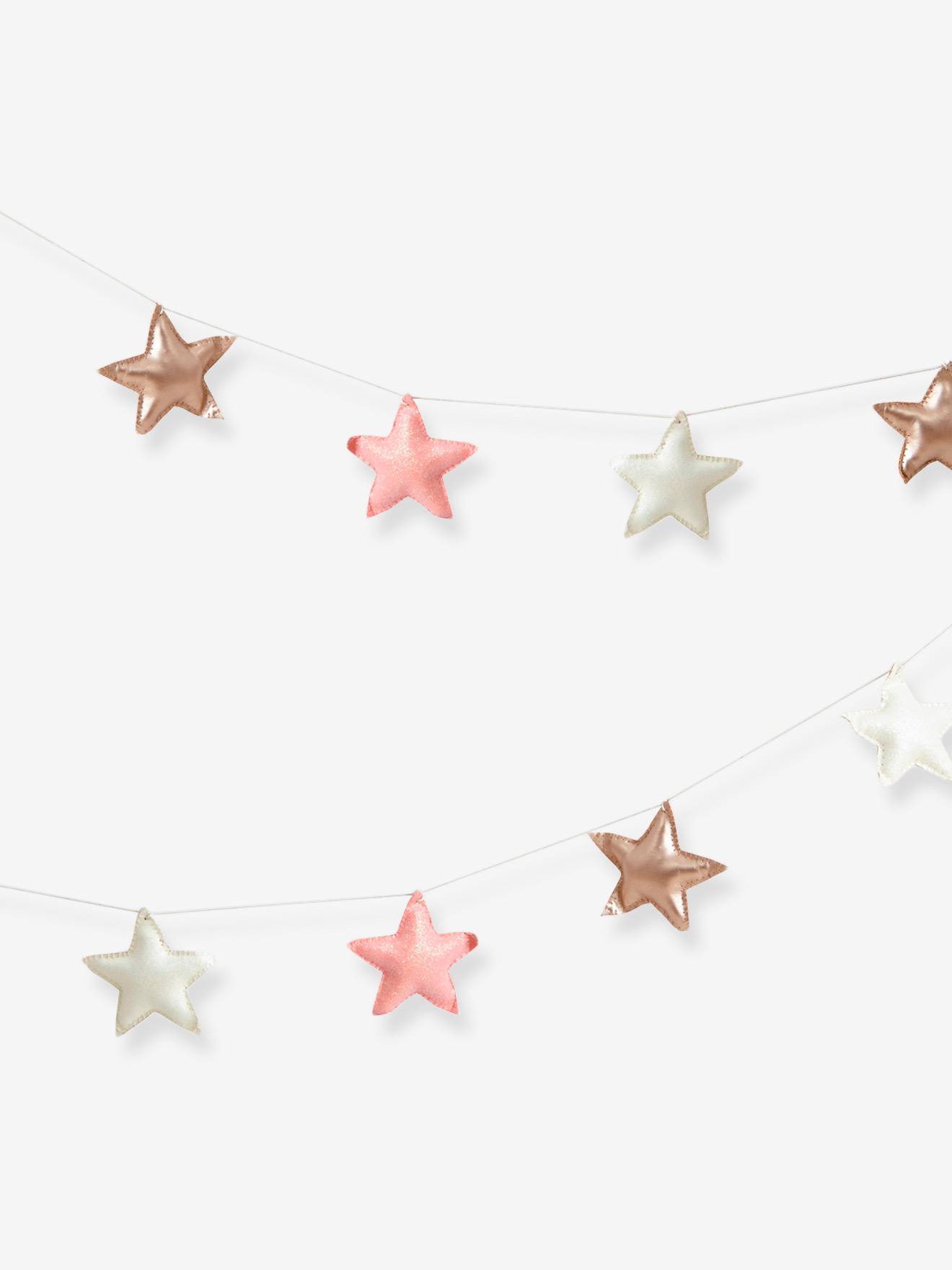 Guirlanda de estrelas rosa