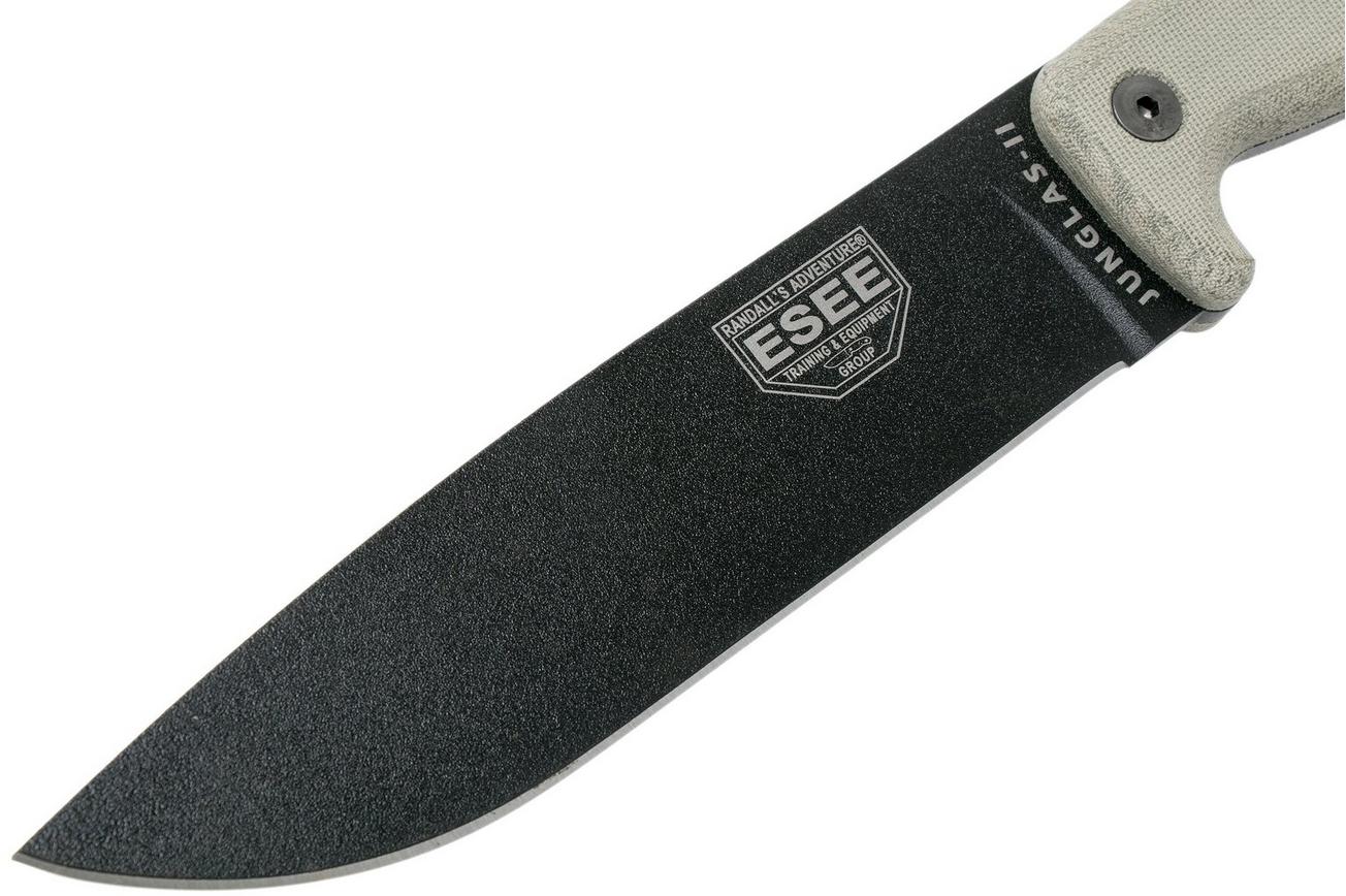 ESEE Junglas 2 Black, JUNGLAS-II survivalmes kydex schede   MOLLE-back