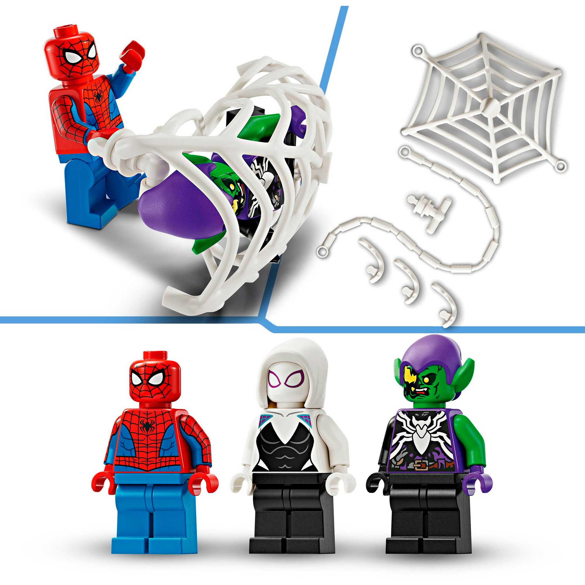 LEGO Konstruktionsspielzeug Marvel Super Heroes Spider-Mans Rennauto & Venom Green Goblin