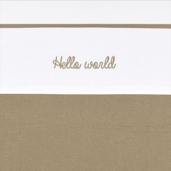 Meyco Hello World Wieglaken - 75 x 100 cm - Taupe