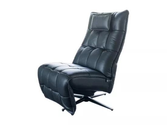 Fauteuil - Noir cuir - MIKO